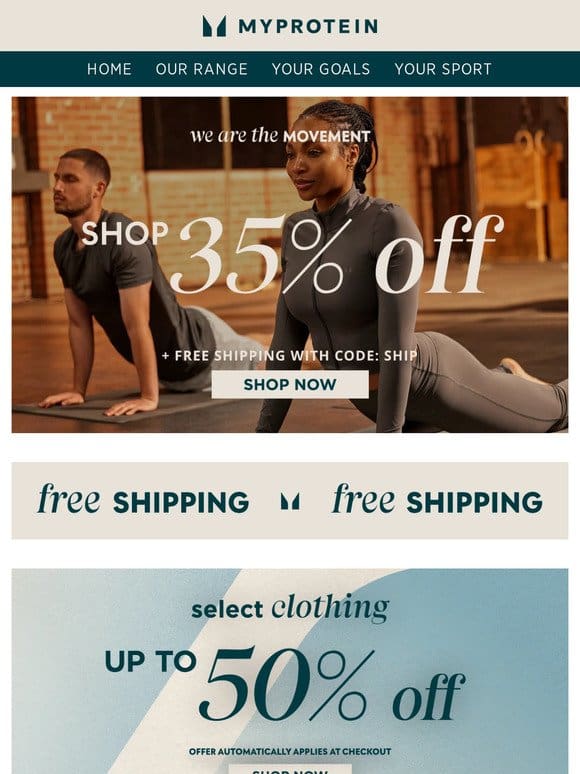 HURRY! Up to 50% OFF apparel ending soon!