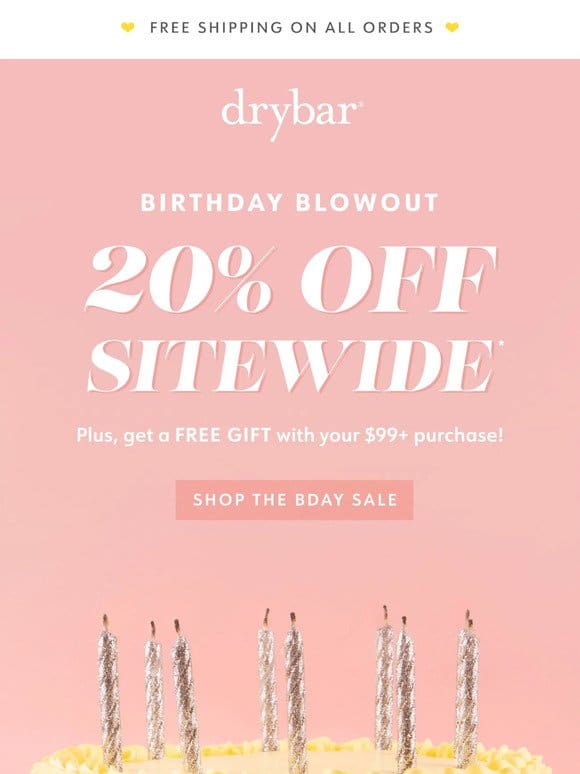 Happening now: 20% off Sitewide
