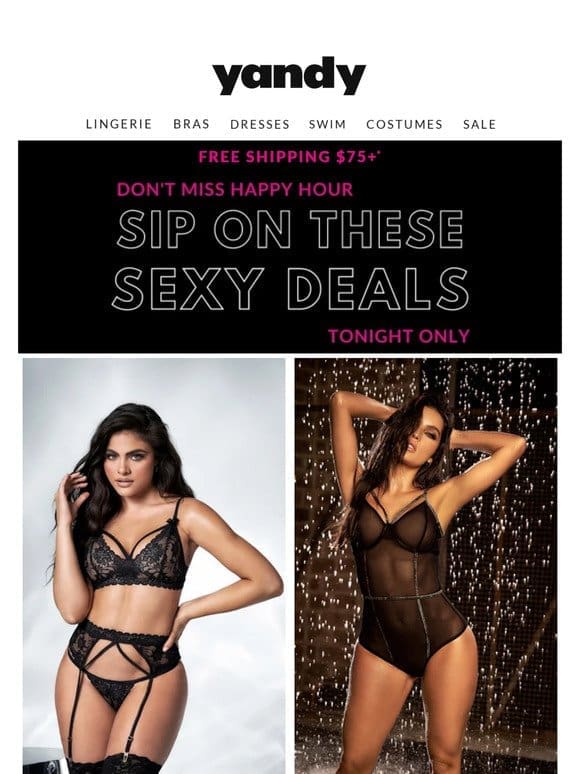 Happy Hour Deal: 30% Off Select Lingerie