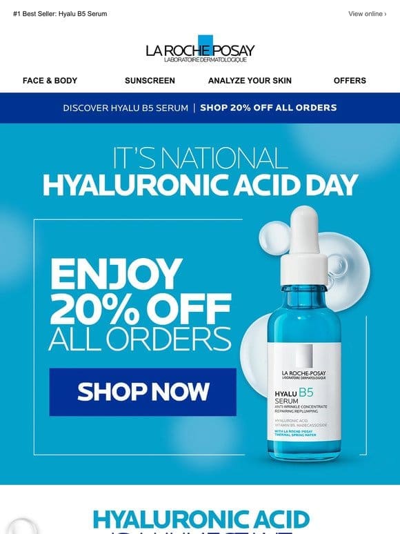 Happy National Hyaluronic Acid Day! | Shop 20% Off