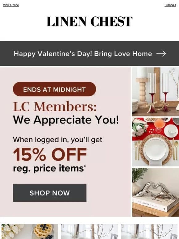 Happy Valentine’s Day  Claim Your 15% Off Before It’s Gone!