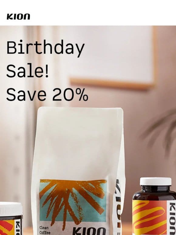 Happy birthday to us! Here’s 20% off for you.