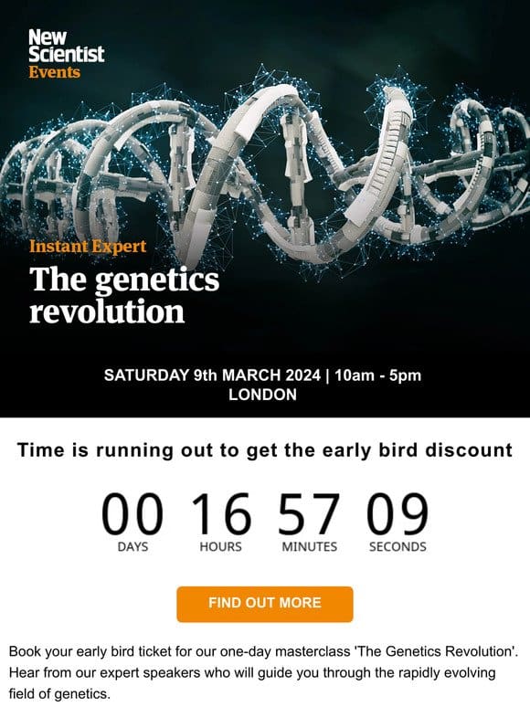 Hear from our expert speakers on the genetics revolution