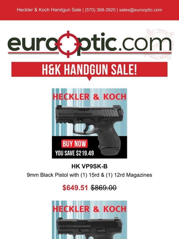 Heckler & Koch Handgun Sale!