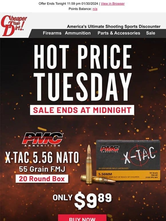 Hot Priced Tuesdays Are Back With This 5.56 NATO Special