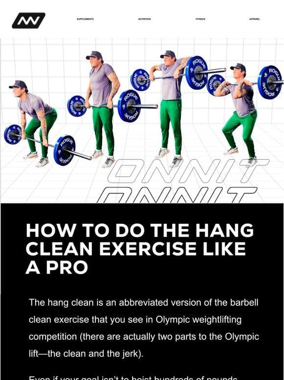 How To Do The Hang Clean Exercise Like A Pro