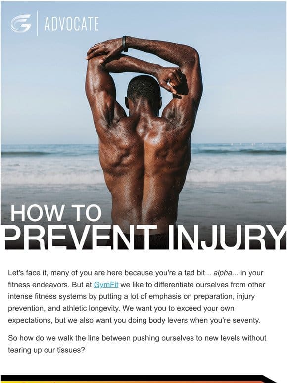 How to Prevent Injury