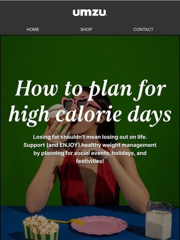 How to plan for high calorie days  ‍♀️