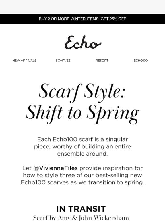 How to wear your new Echo100 scarf right now