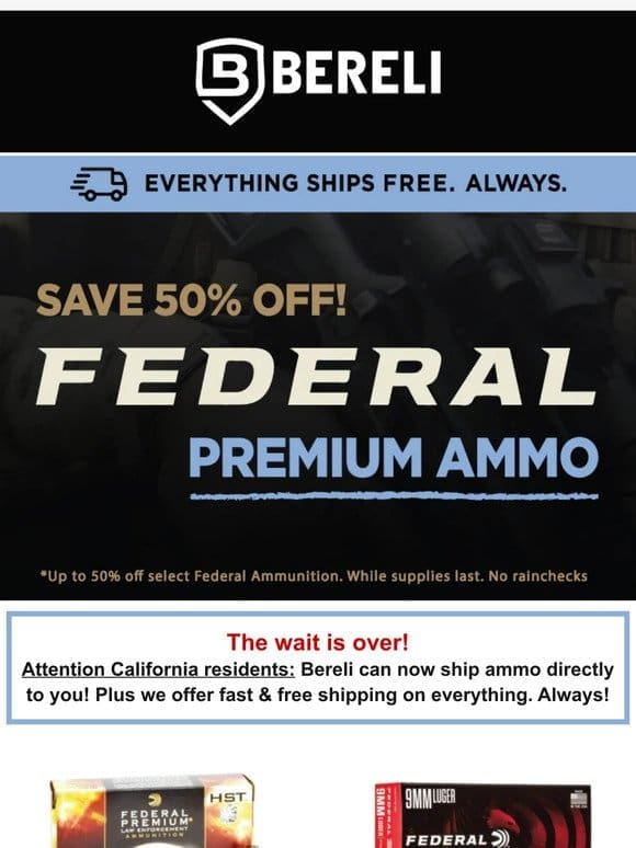 Huge Discounts This Way! FEDERAL Premium Ammo Sale  ️