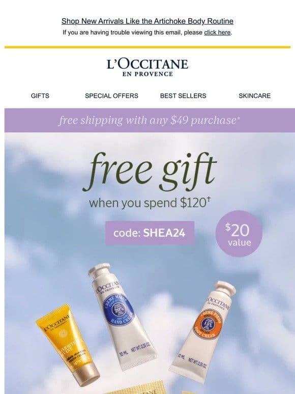 Hurry! Claim your FREE Immortelle & Shea gift now