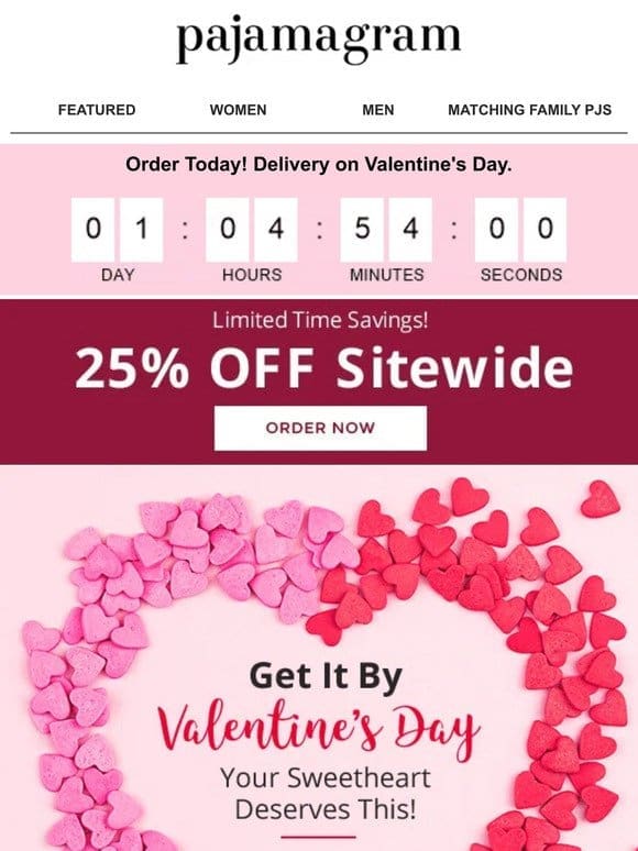 Hurry! Shipping for V-Day is ending…