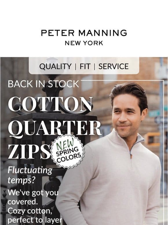 ICYMI NEW Cotton Quarter Zips are here