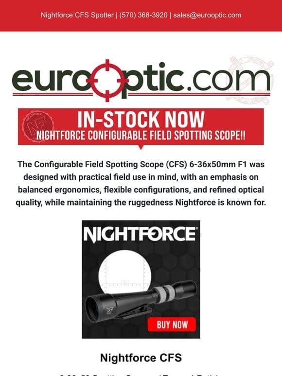 IN STOCK: Nightforce Configurable Field Spotting Scope