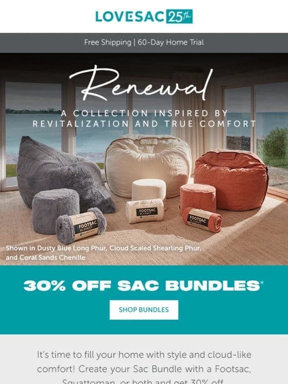 INTRODUCING   Our Renewal Spring Sac Collection!