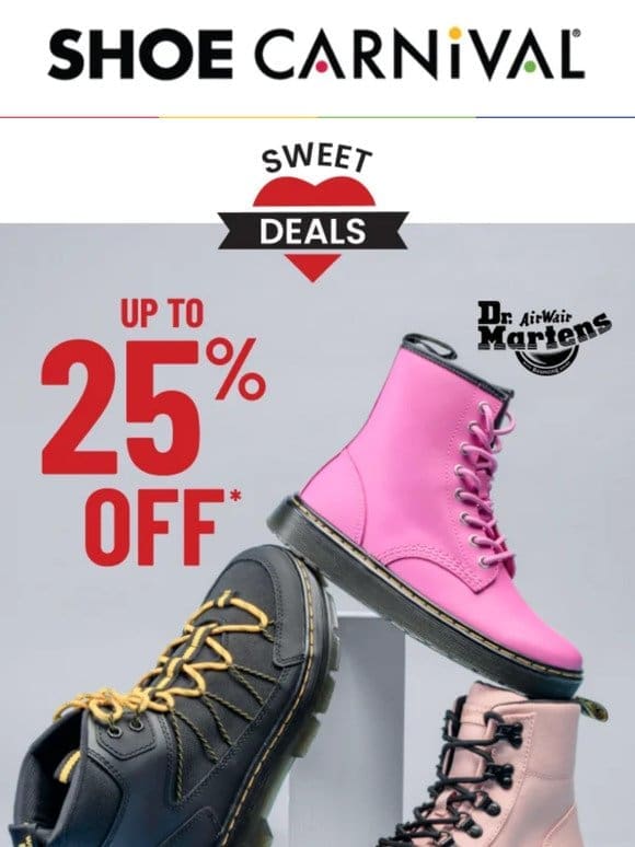 Iconic Dr Martens are up to 25% off!