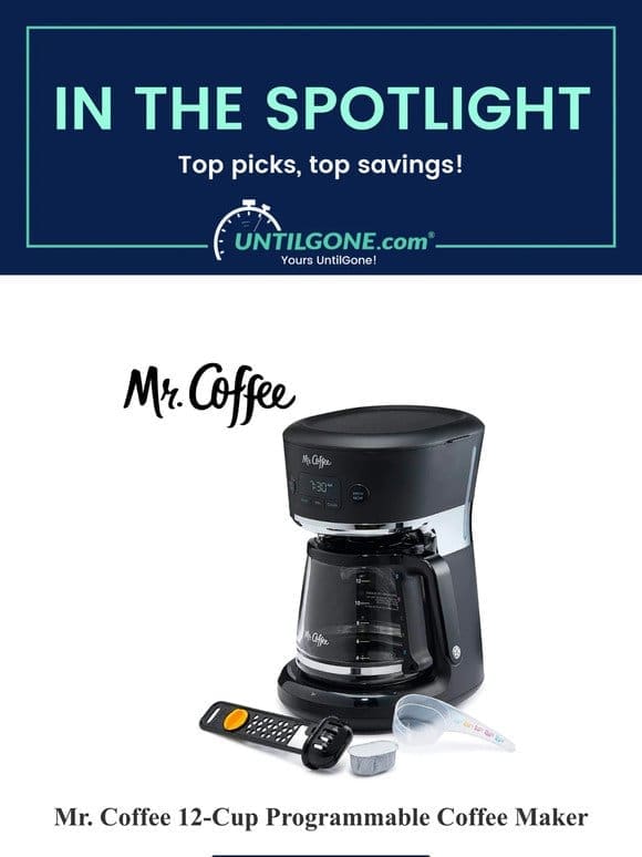 In the Spotlight – 68% OFF Mr. Coffee 12-Cup Programmable Coffee Maker