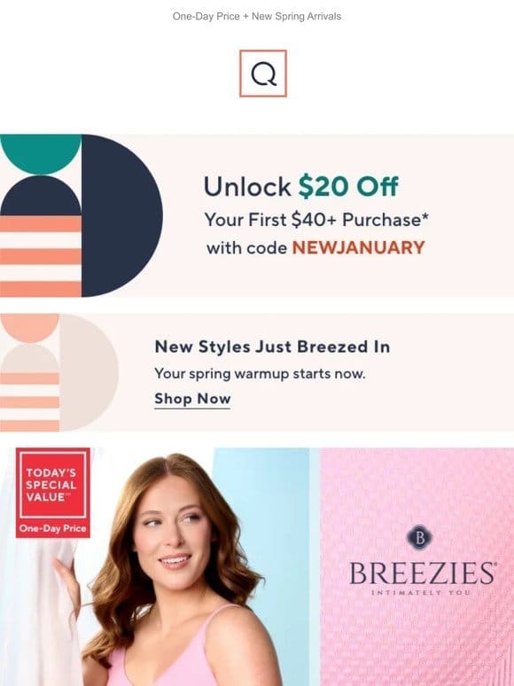 In with the New…Breezies Bra