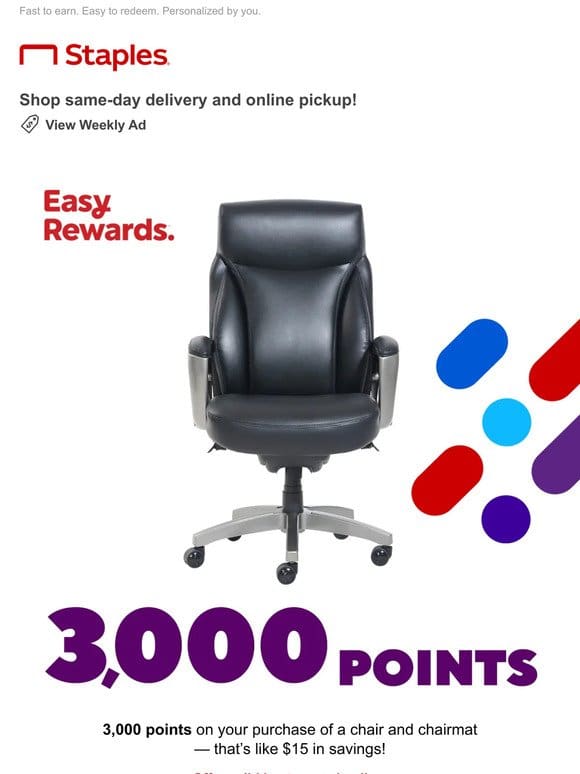 Introducing Easy Rewards! Earn 3，000 points today >>>