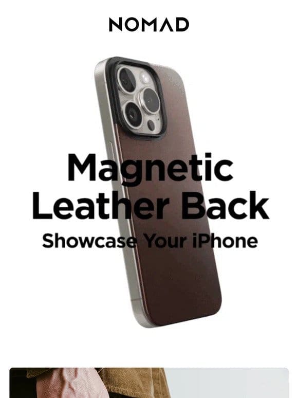 Introducing: Magnetic Leather Back for iPhone 15