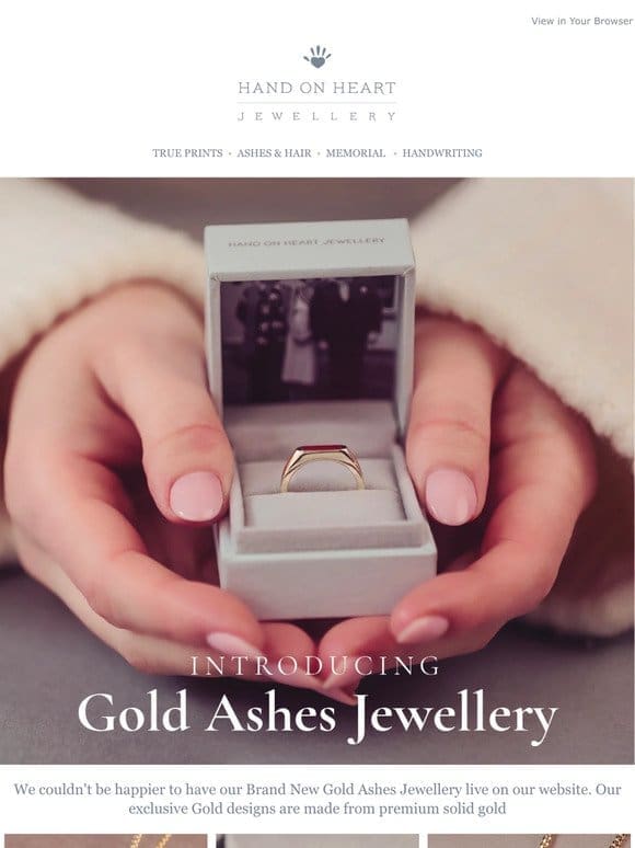 Introducing our Gold Ashes Jewellery ❤️