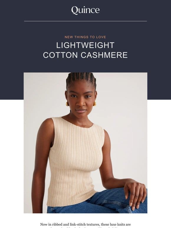 Introducing ribbed lightweight cotton cashmere