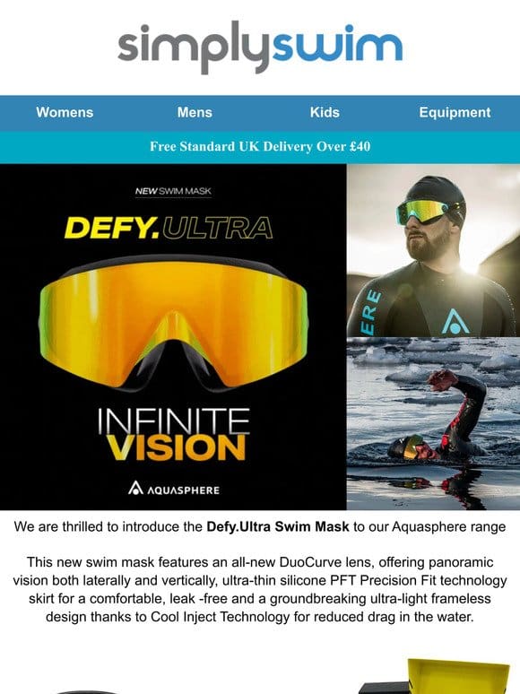Introducing the Aquasphere Defy.Ultra Swim Mask | Simply Swim