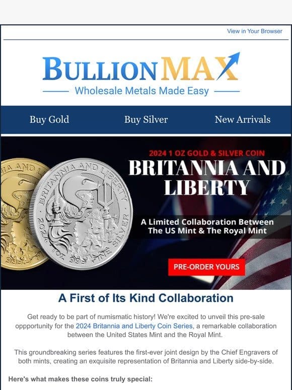 Introducing the Historic 2024 Britannia & Liberty Coin Series