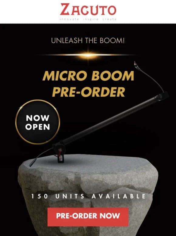 Introducing the world’s first on camera mounted audio boom pole!
