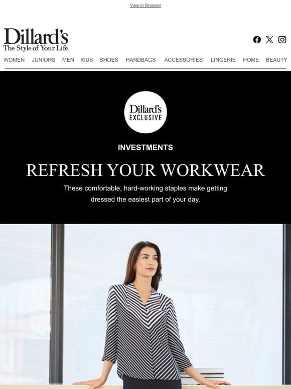 Investments: Refresh Your Workwear