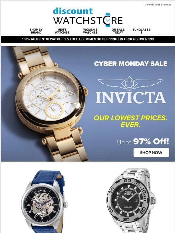 Invicta Cyber Week savings you don’t want to miss