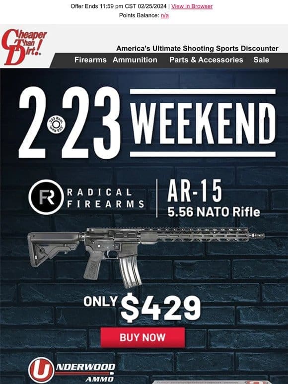 It’s .223 Day – Everything .223 This Weekend!!