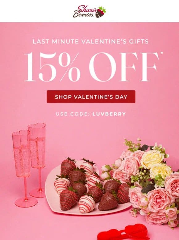 It’s Not Too Late: 15% off Valentine’s Day Gifts