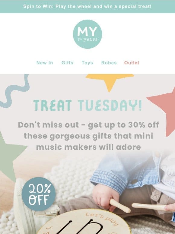 It’s Treat Tuesday… up to 30% off for mini music-makers!