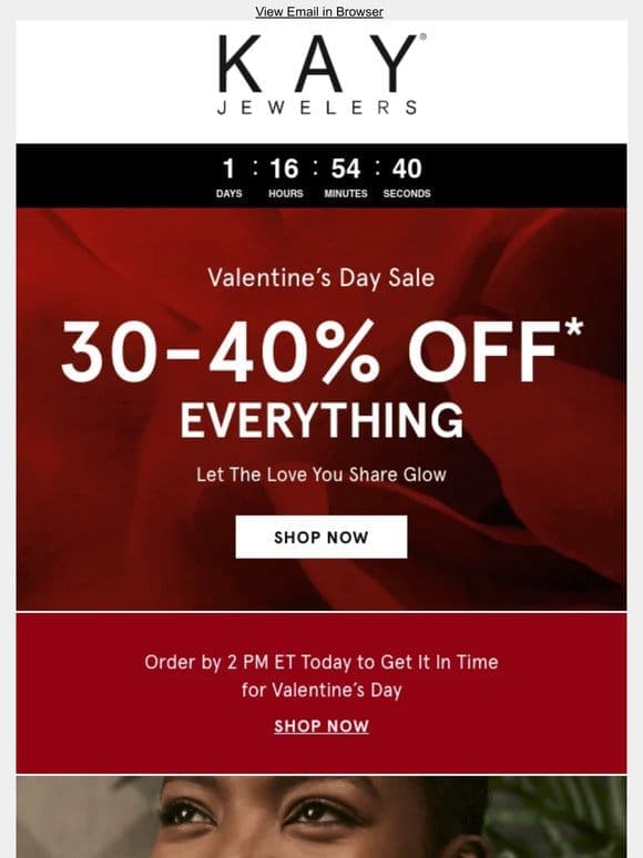 It’s not too late! 30-40% OFF V-Day gifts