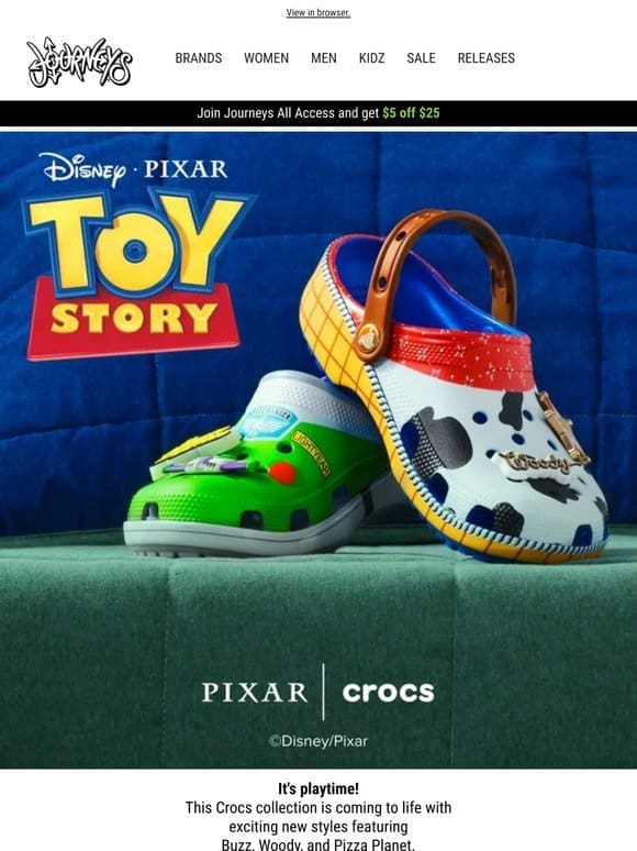 It’s playtime! Toy Story Crocs are here