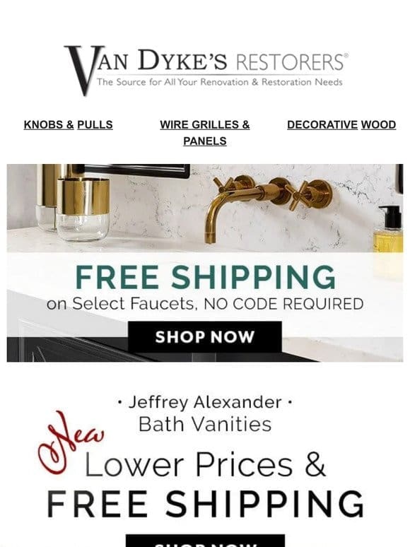 JUST IN: New Lower Prices + Free Shipping