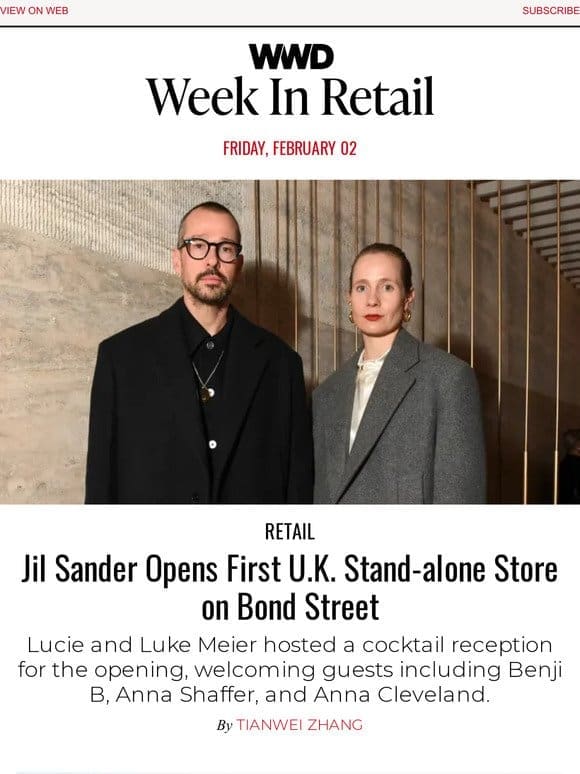 Jil Sander Opens First U.K. Standalone Store on Bond Street