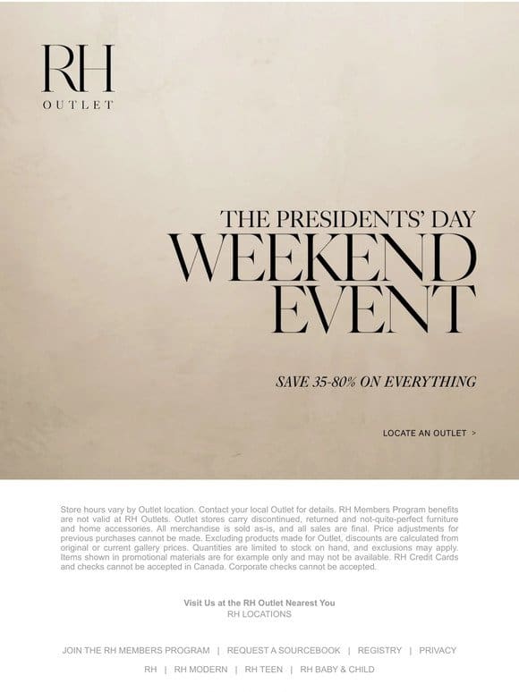 Join Us for the Presidents’ Day Weekend Event