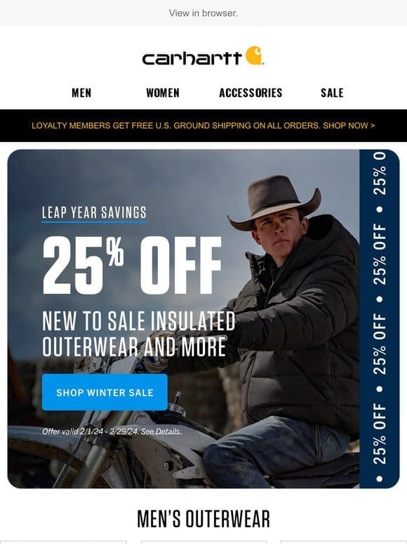 Just Added: 25% Off Outerwear
