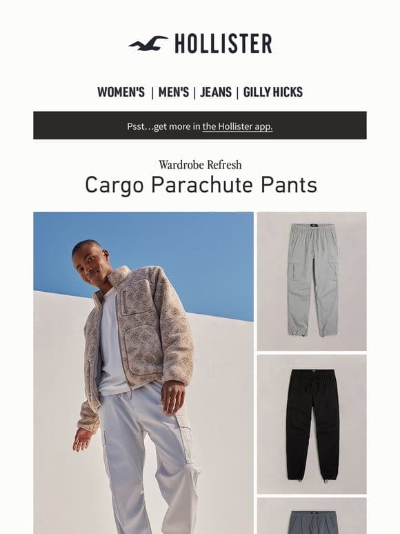 Just landed: cargo parachute pants