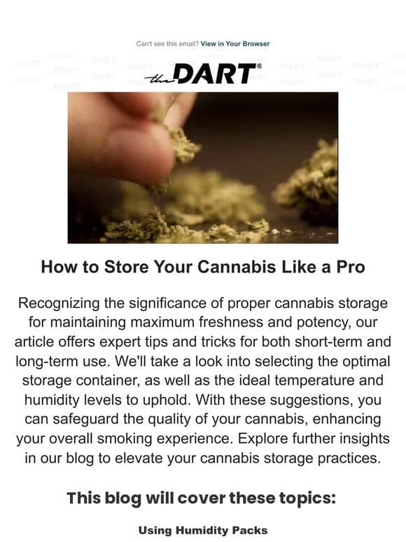 Keep Your Cannabis Fresh: Storage Tips from the Pros