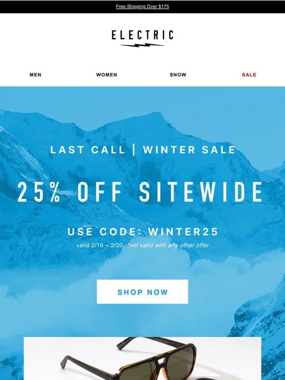 LAST CALL – 25% Off Sitewide!