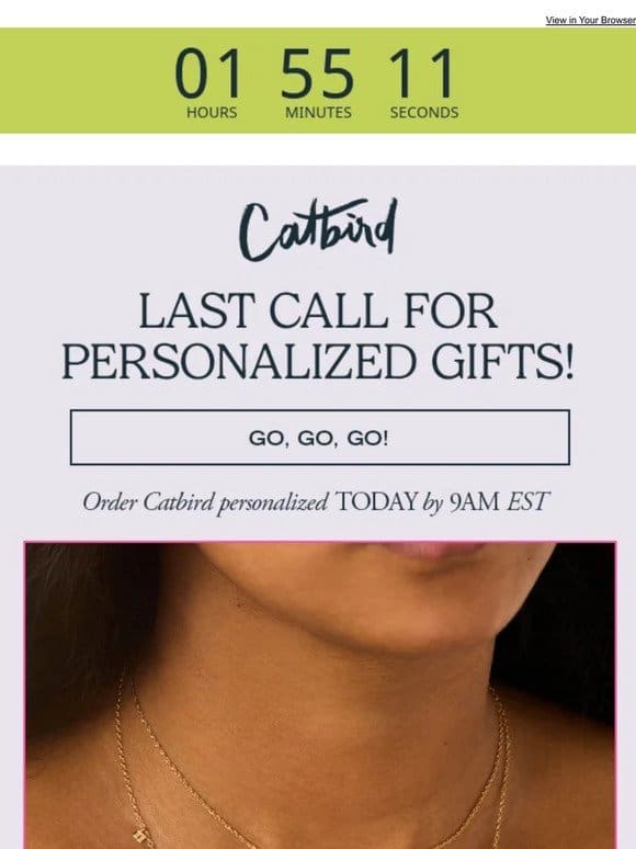 LAST CALL for personalized gifts
