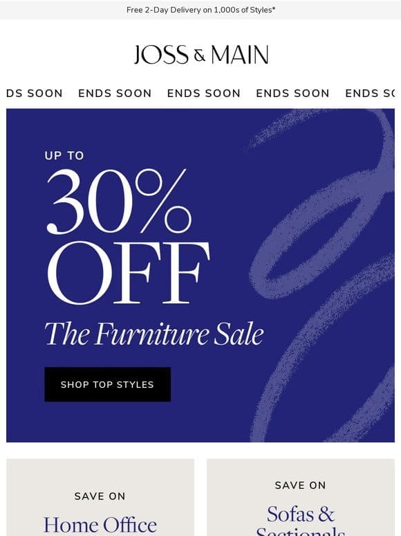 LAST CALL ❗ UP TO 30% OFF FURNITURE
