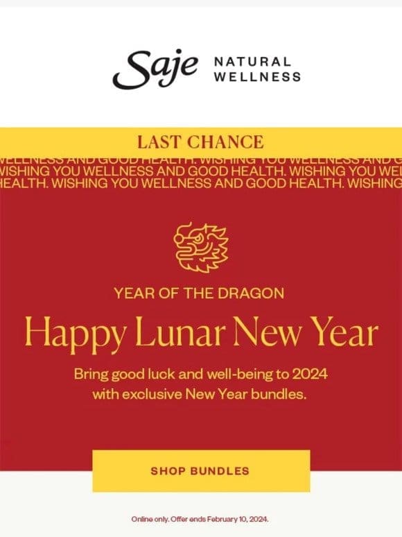LAST CHANCE: Lunar New Year bundles