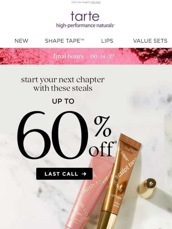 LAST CHANCE for up to 60% OFF
