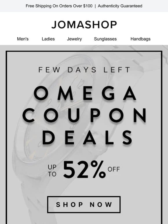 LAST CHANCE ⏳ OMEGA COUPONS DEALS