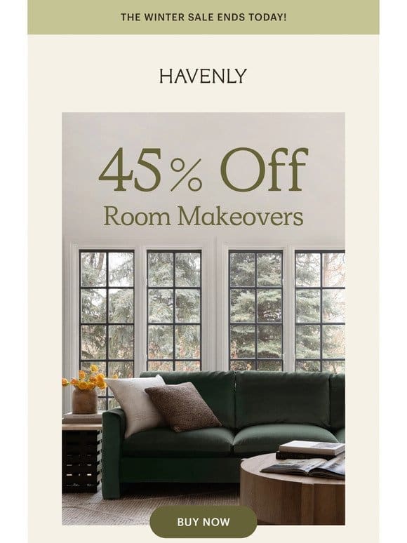LAST DAY: 45% OFF ROOM MAKEOVERS