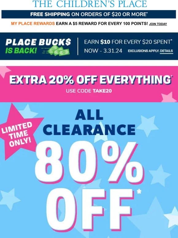 LIMITED TIME: 80% OFF ALL CLEARANCE – Zero Exclusions!
